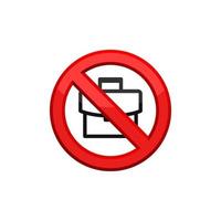 icône de porte-documents d'interdiction eps 10 vecteur