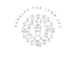 conception de jeu d'icônes de bulles sur fond blanc.