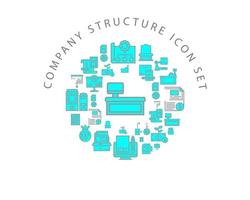 conception de jeu d'icônes de structure d'ordinateur sur fond blanc. vecteur