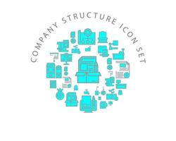 conception de jeu d'icônes de structure d'ordinateur sur fond blanc. vecteur