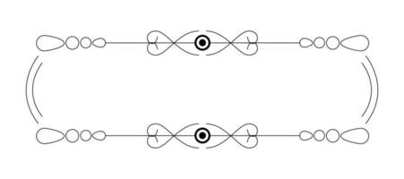 modèle vierge pour texte, zone de texte isolée, ornements vectoriels vecteur