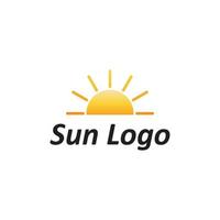 modèle de vecteur de logo icône soleil