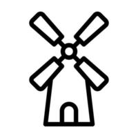 conception d'icône de moulins à vent vecteur