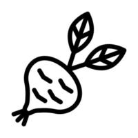 conception d'icône de chou-rave vecteur