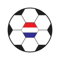 balle avec la sensation du drapeau néerlandais vecteur