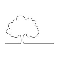 un dessin au trait illustration d'un arbre vecteur