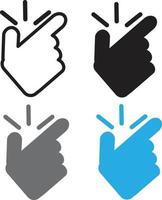 icône facile sur fond blanc. claquer du doigt comme un logo facile. symbole de claquement de doigt. claquement de doigt cliquez sur le signe de geste de la main. style plat. vecteur