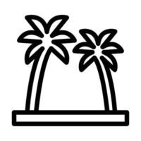 conception d'icône de cocotier vecteur
