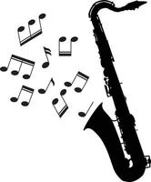 icône de saxophone sur fond blanc. logo de musique jazz. style plat. vecteur