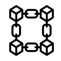 conception d'icône de chaîne de blocs vecteur