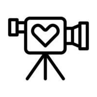 conception d'icône de vidéo de mariage vecteur