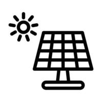 conception d'icône de panneau solaire vecteur