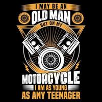 conception de t-shirt de vecteur de moto, illustration graphique, élément de vélo