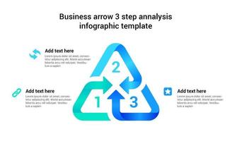 flèche infographique en 3 étapes vecteur