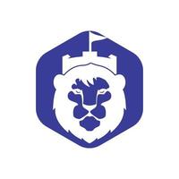 modèle de conception de logo vectoriel lion fort.