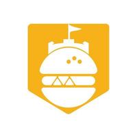 création de logo vectoriel château burger.