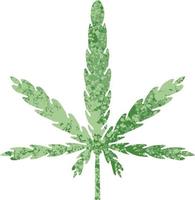 marijuana de dessin animé de style rétro excentrique vecteur