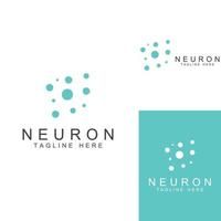 logo de neurone ou logo de cellule nerveuse avec modèle d'illustration de vecteur de concept.