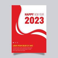 modèle de conception de couverture de livre de vecteur pour la célébration du nouvel an