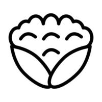 conception d'icône de chou-fleur vecteur