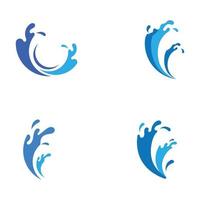 logo d'onde d'eau et logo d'onde de mer ou vague d'eau de plage, avec concept de conception vectorielle de modèle d'illustration de symbole. vecteur