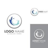 logo d'onde d'eau et logo d'onde de mer ou vague d'eau de plage, avec concept de conception vectorielle de modèle d'illustration de symbole. vecteur