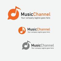 logo de la chaîne musicale vecteur