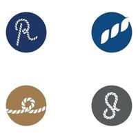 logo de corde à l'aide d'un modèle de conception d'illustration vectorielle