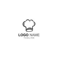 logo de chapeau de chef pour restaurant, café et livraison de nourriture en ligne. logo avec modèle de conception d'illustration vectorielle. vecteur