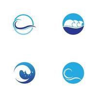 vague eau plage bleu eau logo vecteur