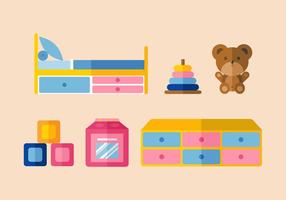 Chambre Kids Vector