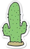 autocollant d'un cactus de dessin animé vecteur