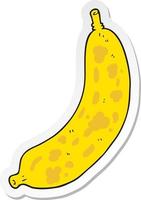 autocollant d'une banane de dessin animé vecteur