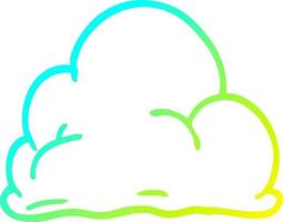 ligne de gradient froid dessin dessin animé nuages blancs moelleux vecteur