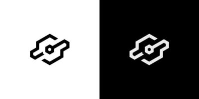 s lettre logo design polygone monogramme icône vecteur modèle