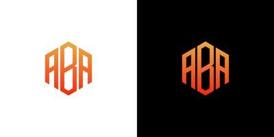 aba lettre logo design polygone monogramme icône vecteur modèle