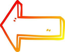 ligne de gradient chaud dessin dessin animé flèche de direction vecteur