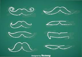 Movember Moustache Chalk Draw Vectors