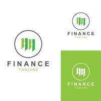 logo d'entreprise financière ou logo graphique financier. logo pour les données de résultats d'entreprise financière. avec illustration de modèle de vecteur de conception d'icône.