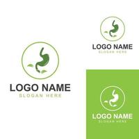modèle vectoriel d'icône de conception de logo de santé et de soins de l'estomac