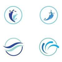 logo d'onde d'eau et logo d'onde de mer ou vague d'eau de plage, avec concept de conception vectorielle de modèle d'illustration de symbole. vecteur