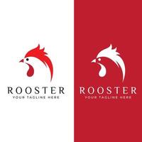 logo de poulet, logo de tête de coq avec combinaison de poisson. logo pour entreprise, restaurant ou restaurant ou stand de nourriture. en utilisant l'illustration vectorielle simple penditan. vecteur