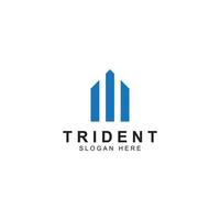 logo trident à l'aide d'un modèle d'illustration vectorielle de concept de conception. vecteur