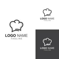 logo de chapeau de chef pour restaurant, café et livraison de nourriture en ligne. logo avec modèle de conception d'illustration vectorielle. vecteur