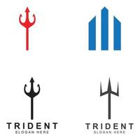 logo trident à l'aide d'un modèle d'illustration vectorielle de concept de conception. vecteur