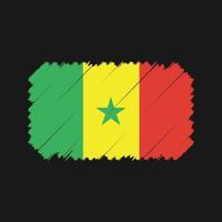 vecteur de brosse drapeau sénégal. drapeau national