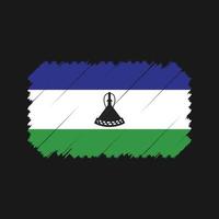 vecteur de brosse de drapeau du lesotho. drapeau national