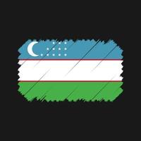 vecteur de brosse de drapeau de l'ouzbékistan. drapeau national