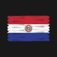 pinceau drapeau paraguayen. drapeau national vecteur