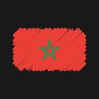 vecteur de brosse drapeau maroc. drapeau national